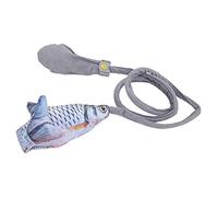 BSLSVGE Pet Funny Cat Toy Simulation Vibrating Fish Interactive Catnip Toy with Bells for Indoor Cats Exercise Cotton Fluff Material 41.7 Inches (Crucian Carp)