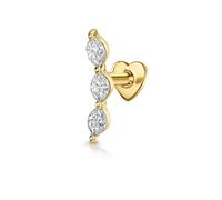 BSLVWG 1 PC Sterling Silver Cartilage Earrings for Women Flat Back Stud Earrings Helix Earring Small Chain Earrings Hypoallergenic CZ Star Heart Moon Tragus Conch Helix Piercing Jewelry (04)