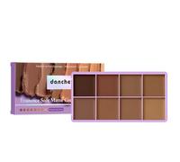 BSLVWG 8 Shades Evanesce Soft Matte Cream Concealer Contour Palette, Medium to Full Coverage Waterproof Longwear Face Makeup, Conceal Dark Circles Blemishes for Fair Complexion,Dark
