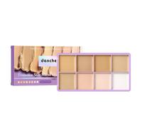 BSLVWG 8 Shades Evanesce Soft Matte Cream Concealer Contour Palette, Medium to Full Coverage Waterproof Longwear Face Makeup, Conceal Dark Circles Blemishes for Fair Complexion,Light