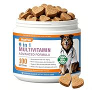 BSLVWG 9-in-1 Dog Multivitamins Chewable,100 Count Dog Vitamins and Supplements Hip & Joint, Pet Immune Support, Skin & Coat, Gut & Heart Health - Senior & Puppy Multivitamin Pet Supplement