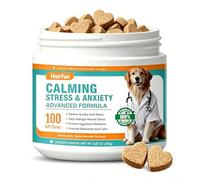 BSLVWG Calming Chews for Dogs,Quiet Moments Calming Dog Supplement,Dog Soft Chews-Anxiety Relief Supplement Treats with Melatonin - Sleep Aid for Separation, Barking, Stress,Hip Support,100 Count