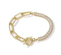 BSLVWG Double Bracelet Gold Plated Bracelet Adjustable Female Bracelets,Wedding Anniversary Birthday Jewellery Gift for Women