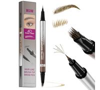 BSLVWG Eyebrow Pen,Waterproof Microblading Eyebrow Pen,3D 4-Tip Precision Eyebrow Pencil Natural Makeup Long-Lasting Fine Stroke Magic Eyebrow Pencil,Non Dry Out and Last All Day (Light Brown)