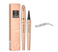 BSLVWG Eyebrow Pencil, Liquid Eyebrow pen,Waterproof Brow Pen with 3D 4 Tip Micro-Fork Tip, Fine Sketch Long Lasting Smudgeproof Microblading Pen Like Natural Brows,Non Dry Out (Deep Brown)