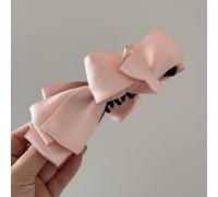 BSLVWG Hair Clips, Bow Banana Clips for Medium Thin Hair, 6.3 Inch Strong Hold Half Ponytail Bun Holder, Hair Jaw Clips Barrettes Styling Accessories for Women (Pink)