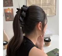 BSLVWG Hair Clips, Bow Banana Clips for Medium Thin Hair, 6.3 Inch Strong Hold Half Ponytail Bun Holder, Hair Jaw Clips Barrettes Styling Accessories for Women (Black)