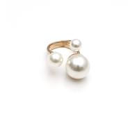 BSLVWG Pearl Wedding Ring for Women Girls Vintage CZ Crystal Faux Pearls Ball Flower Adjustable Open Band Wrap Birthday Cocktail Party Ring Comfort Fit Jewelry Gift