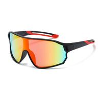 BSLVWG Polarized Sports Sunglasses for Men Women,UV400 Protection Protection Sun Glasses Mirrored Lenses Sunglasses for Driving Fishing Cycling Mountain Bike Baseball Running (Red)
