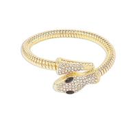 BSLVWG Punk Snake Bangle Bracelet Vintage Snake Bracelet Chain Open Bangle Bracelet Gold Serpent Hand Bracelet Jewelry for Women and Girls (Gold)