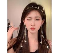 BSLVWG Wedding Butterfly Headband Head Chain Silver Tassel Hair Hoop Band Hair Vine Vintage Decorative Headwear Headpieces Hair Accessories for Women and Girls Headdress (01) (02)