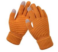 BSLVWG Women's Winter Thermal Knit Gloves - Warm Touchscreen Gloves for Running, Driving, Cycling, Hiking, Skiing (Khaki)