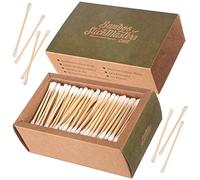 BSM Bamboo Cotton Buds | 300 Eco-Friendly Swabs | Natural Wooden Cotton Ear Buds for Ear Cleaning, Makeup & Personal Care | Plastic-Free & Biodegradable