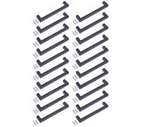 BSM Marketing 20 Pack Kitchen Door Handles 256mm Hole Centre Flat Black Cabinet Handles Stainless Steel Square Cupboard T Bar Handle (Screws Included)