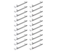 BSM Marketing Chrome Silver Finish Knurled T Bar Modern Kitchen Cupboard Cabinet Drawer Bar Door Handle Knob (20, 192mm)