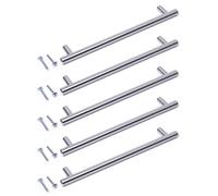 BSM Marketing Door Handles Kitchen Bathroom Cupboard Cabinet Drawer Knobs Stainless Steel Solid T Bar Handles (5, 160mm)