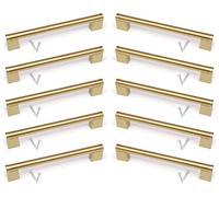 BSM Marketing Gold Finish Kitchen Cupboard Cabinet Boss Bar Door Handle Knob (10, 320mm)