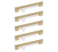 BSM Marketing Gold Finish Kitchen Cupboard Cabinet Boss Bar Door Handle Knob (5, 320mm)
