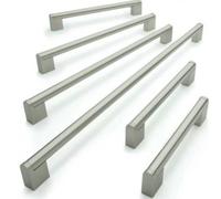 BSM Marketing Kitchen Cupboard Cabinet Boss Bar Door Handle Brushed Stainless Steel (5, 256mm)