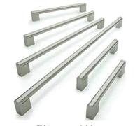 BSM Marketing Kitchen Cupboard Cabinet Boss Bar Door Handle Brushed Stainless Steel Finish (5, 96mm)