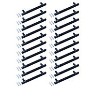 BSM Marketing Knurled T Bar Handles Matt Black 160mm Modern Kitchen Cabinet Pulls Pack of 20