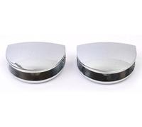 BSM Marketing Large Glass Shelf Support Bracket, Chrome Finish, 2 Pack
