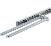 BSM Marketing Pull Out Kitchen Towel Rail 2-Arm System Polished Chrome 330mm