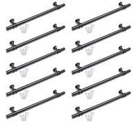 BSM Marketing T Bar Designer Chatsworth Ring Collar Handle Knob Black Finish Kitchen Bedroom Bathroom (10, 96mm)