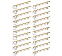 BSM Marketing T bar Handle Knob Gold Finish Kitchen Bedroom Bathroom (20, 64mm Hole centres)