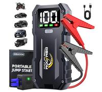 BSMOOM Car Auxiliary Starter, 5000A Portable Car Auxiliary Starter Battery Pack (10.0L Gasoline/8L Diesel) 12V Car Battery Charger, Jump Starter with