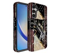 BSMOSPER Compatible for Samsung Galaxy A17 5G Case, Dual Layer Heavy Duty 2 in 1 Shockproof Protective Phone Case,Classic American Flag 1776 We The People