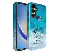 BSMOSPER Compatible for Samsung Galaxy S25 FE 5G Case, Dual Layer Heavy Duty 2 in 1 Shockproof Protective Phone Case,Anchor Christian