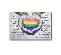 BSMY Love Never Fails LGBT Rainbow Flag Pride Month Inclusion Equality Disversity Poster Posters Wall Art Painting Canvas Prints Decor Poster Artworks 12x18inch(30x45cm)