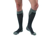 BSN Medical 7528912 Jobst Sport Socks, Knee High, Closed Toe, 15-20mmHG, Large, Blue/Grey