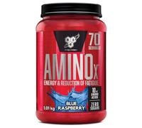 BSN Nutrition Amino X Supplement with Vitamin D, Vitamin B6 and Amino Acids,Blue Raspberry Flavour, 70 Servings, 1 kg