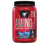 BSN Nutrition Amino X Supplement with Vitamin D, Vitamin B6 and Amino Acids,Blue Raspberry Flavour, 70 Servings, 1 kg