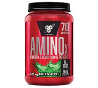 BSN Nutrition Amino X Supplement with Vitamin D, Vitamin B6 and Amino Acids, Green Apple Flavour, 70 Servings, 1 kg