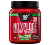 BSN Nutrition N.O.-Xplode Pre Workout Powder Food Supplement, Energy and Focus supportwith Caffeine, Amino Acids, Vitamin C and Zinc, Green Burst Flavour, 30 Servings, 390 g