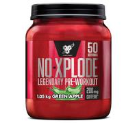 BSN Nutrition N.O.-Xplode Pre Workout Powder with Creatine Monohydrate, Beta Alanine, Caffeine, Vitamin D and Vitamin B Complex, Green Apple, 50 Servings, 1 kg