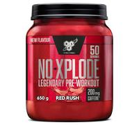 BSN Nutrition NOX Pre Workout Powder Food Supplement, Energy and Focus Booster with Caffeine, Amino Acids, Vitamin C and Zinc, Red Rush Flavour, 50 Servings, 650 g