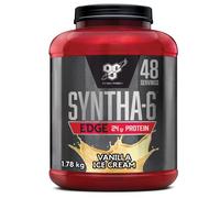 BSN Nutrition Protein Powder Syntha 6 Edge Low Carb and Sugar Whey Protein Shake with Whey Protein Isolate and BCAAs, Muscle Gain Powder, Vanilla Ice