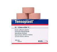 BSN Tensoplast Elastic Adhesive Tape, Tan, 2.5cm x 4.5m, Pack of 12