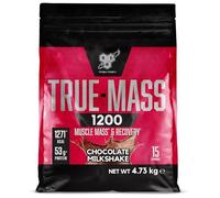BSN True Mass 1200, Mass Gainer Protein Powder with Whey Isolate and Carbohydrates, Weight and Muscle Gain and Post Workout Recovery, Chocolate Milkshake Flavour, 15 Servings, 4.8 kg