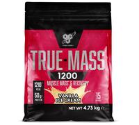 BSN True Mass 1200, Mass Gainer Protein Powder with Whey Isolate and Carbohydrates, Weight and Muscle Gain and Post Workout Recovery, Vanilla Ice