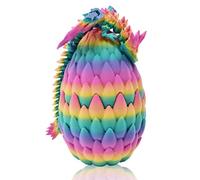 BSNRDX 3D Printed Dragon in Egg, Full Articulated Dragon Bring Wings Crystal Dragon with Dragon Egg, Home Office Decor Desk Toys, Fidget Toys for Autism/ADHD Ideal for Stress Relief & ADHD Colorful