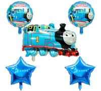 BSNRDX 6 Pcs Train Balloon Set, Train Party Decorations, Super Party Decorations,Friends Train Birthday Balloons for Kids Birthday Baby Shower Decorations, Kid Birthday Party Supplies