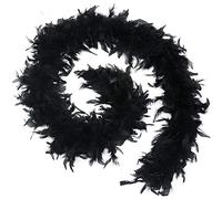 BSNRDX Colorful Feather Boa, 2 Meters Long - Approx 80 G. for Crafts Fluffy Black Feather Boa DIY Girl's Fancy Dress Accessories Christmas Carnival, Dancing Wedding Party