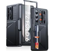 BSNRM for Samsung Galaxy Z Fold 6 Case with Card Holder, Built in RFID Blocking & S Pen Holder& Slide Camera Cover& Hinge Protection& Full-Body Rugged Shockproof Wallet Case for Galaxy Z fold 6, Black