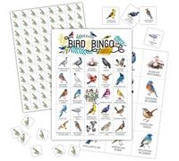 BSNZZIO North America Birds Bingo Games, 24 Players Bingo Cards, Animals Party Activities for Family Friends, Card Gifts for Bird Lovers, Bird Party Game Bingo Supplies -04