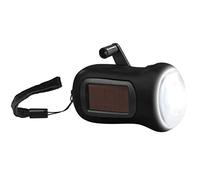 BSOA Solar Dynamo Torch, Hand Crank Rechargeable Flashlight Portable Solar Power LED Torch for Outdoor Emergency Camping Hanging Lantern, Random Color